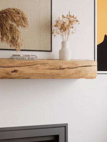 Rustic Live Edge Mantel For Living Room