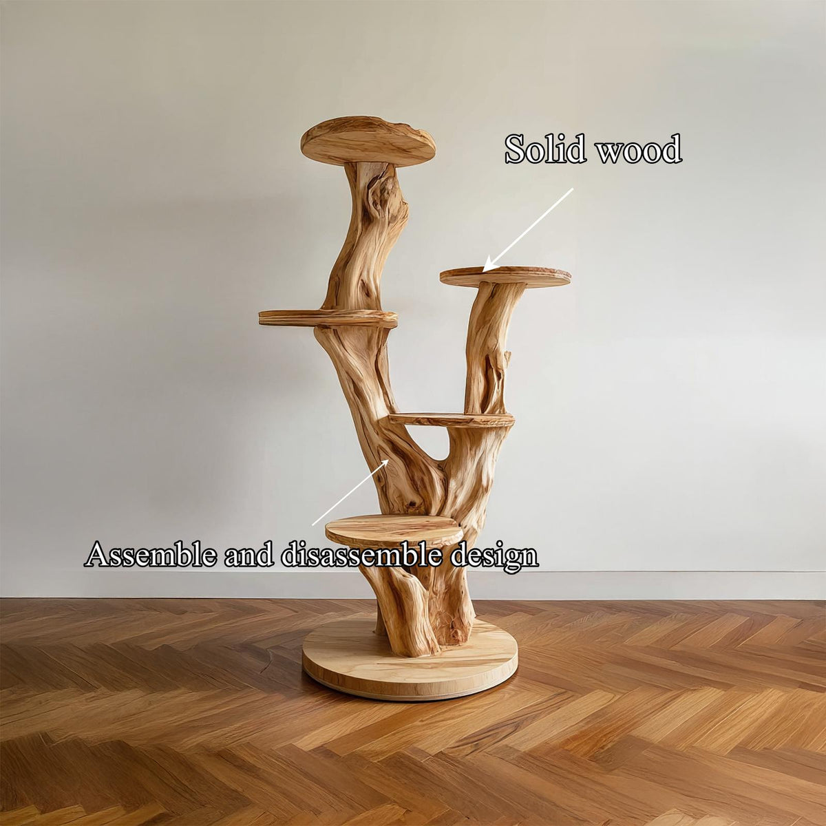 Rustic Cat Sculptural Tree Tower Living Room Or Contemporary Home