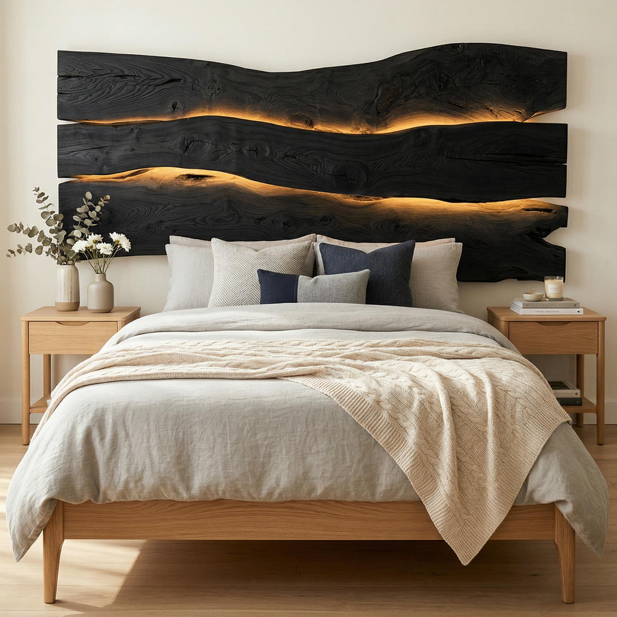 Modern Live Edge Headboard For Luxury Bedroom Interior Decor SILDTTRHB001