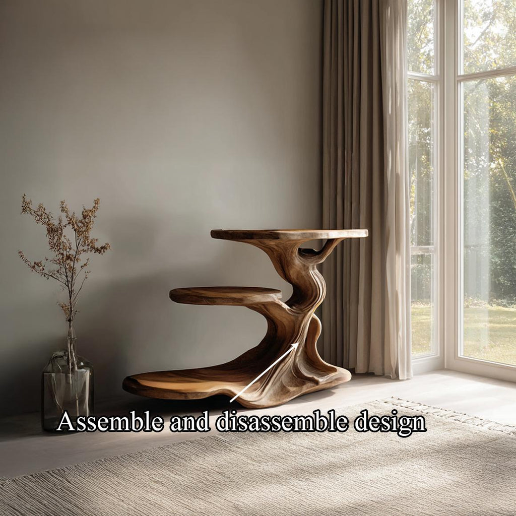 Free Standing Rustic End Table Reading Nook