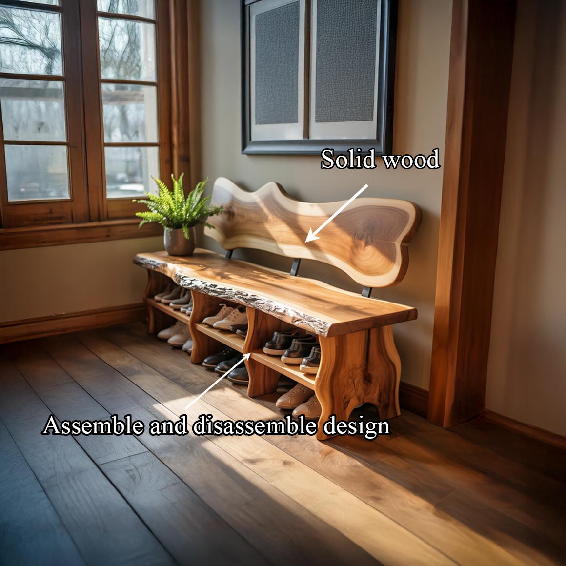 Rustic Live Form Shoe Rack Entryway And Reading Room