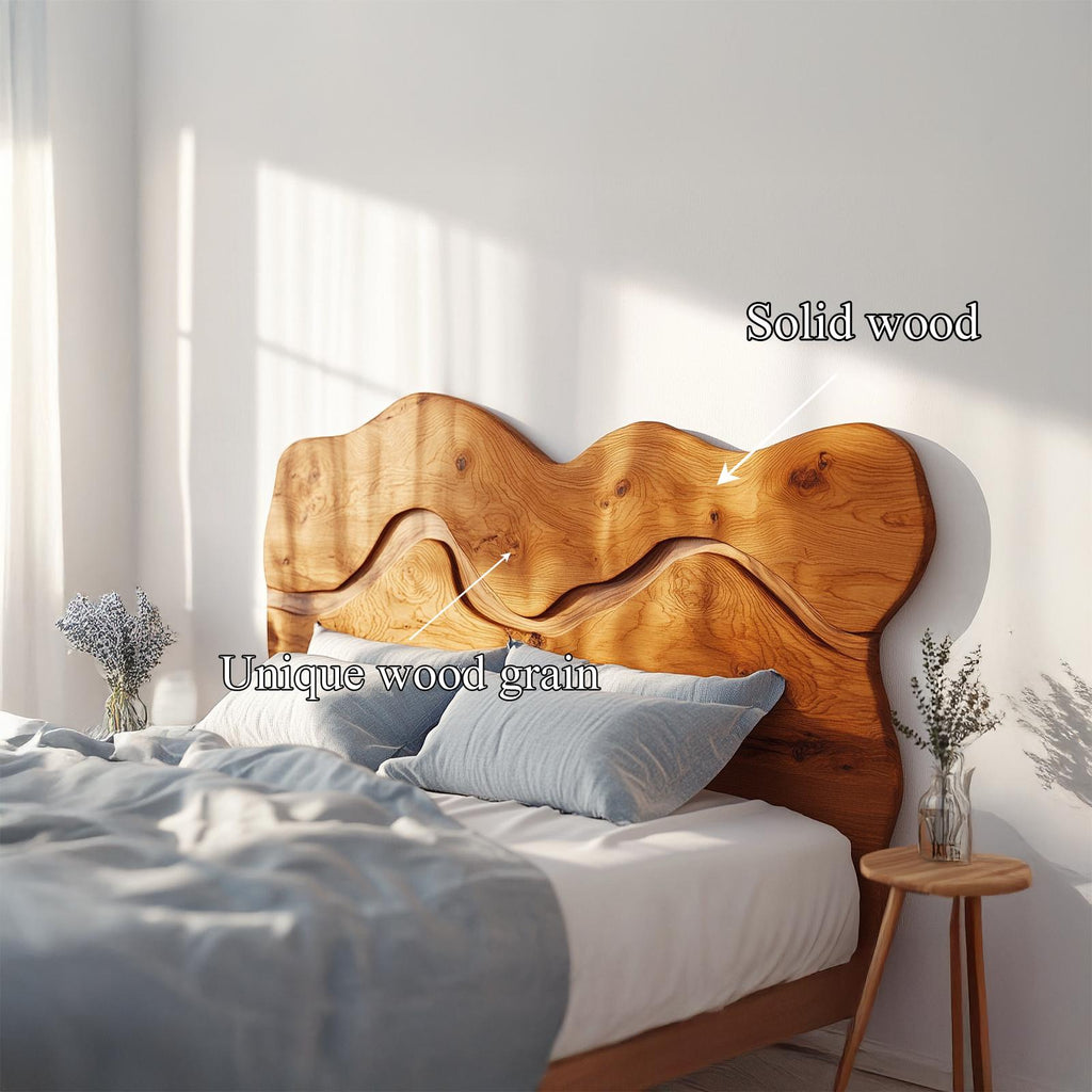 Rustic Sculptural Wall Headboard For Bedroom And Sleeping Space