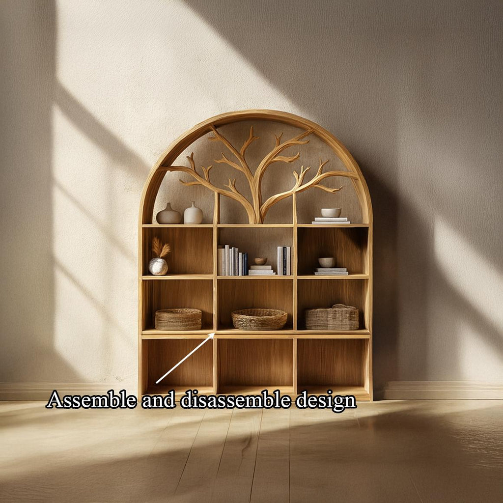 Rustic Natural Tree Design Storage Cabinet, Live Edge Wood Accent Chest & Bedroom Dresser Sideboard