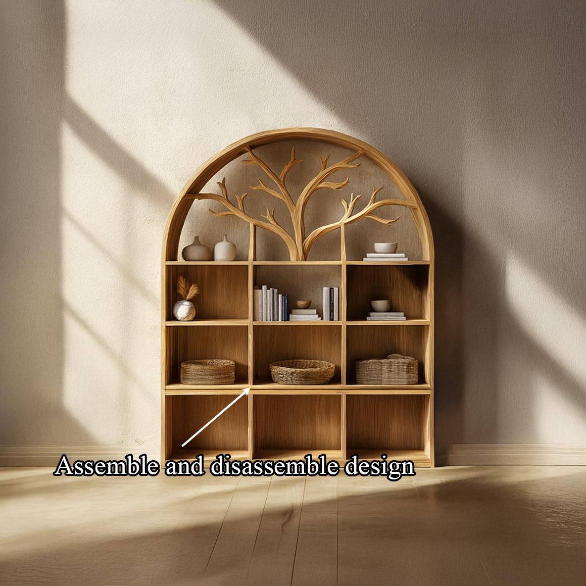 Rustic Natural Tree Design Storage Cabinet, Live Edge Wood Accent Chest & Bedroom Dresser Sideboard