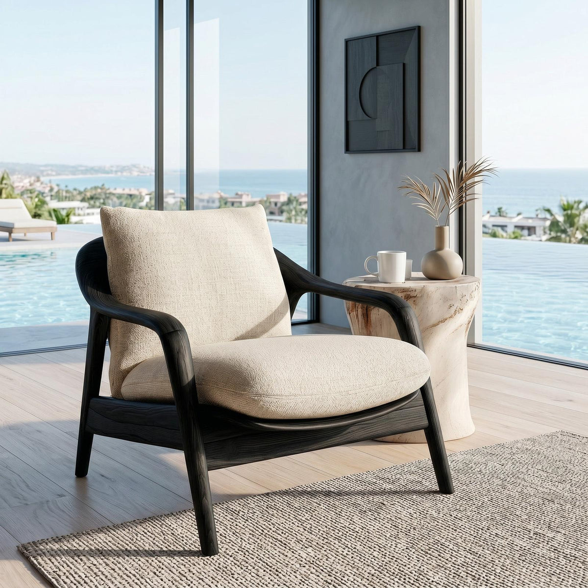 Organic Sculptural Armchair For Luxury Living Room