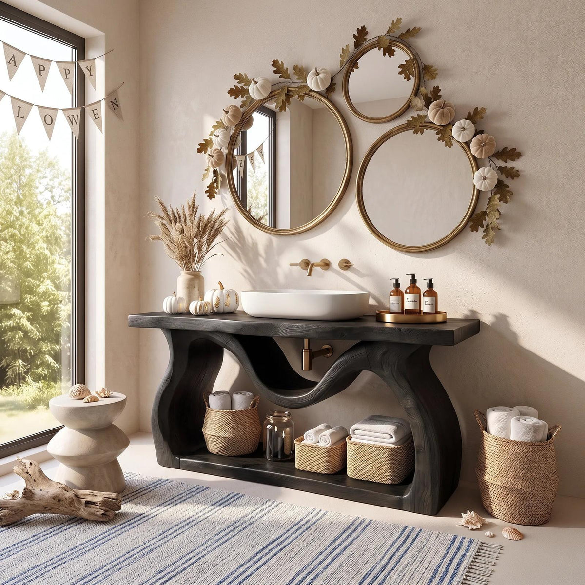 Modern Halloween Bathroom Vanity Cabinet Luxury Ensuite