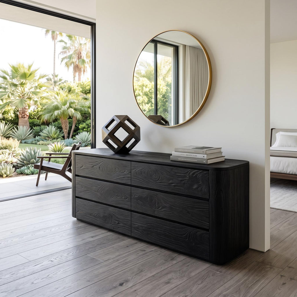 Quiet Luxury Sideboard for Living Room, Handcrafted Solid Wood Buffet Storage Cabinet & Credenza, Model