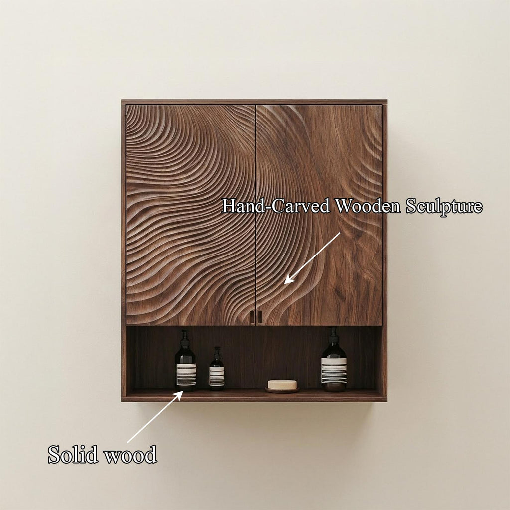 Rustic Compact Wall Cabinet For Bathroom Storage And Small Space SINLSABCT003