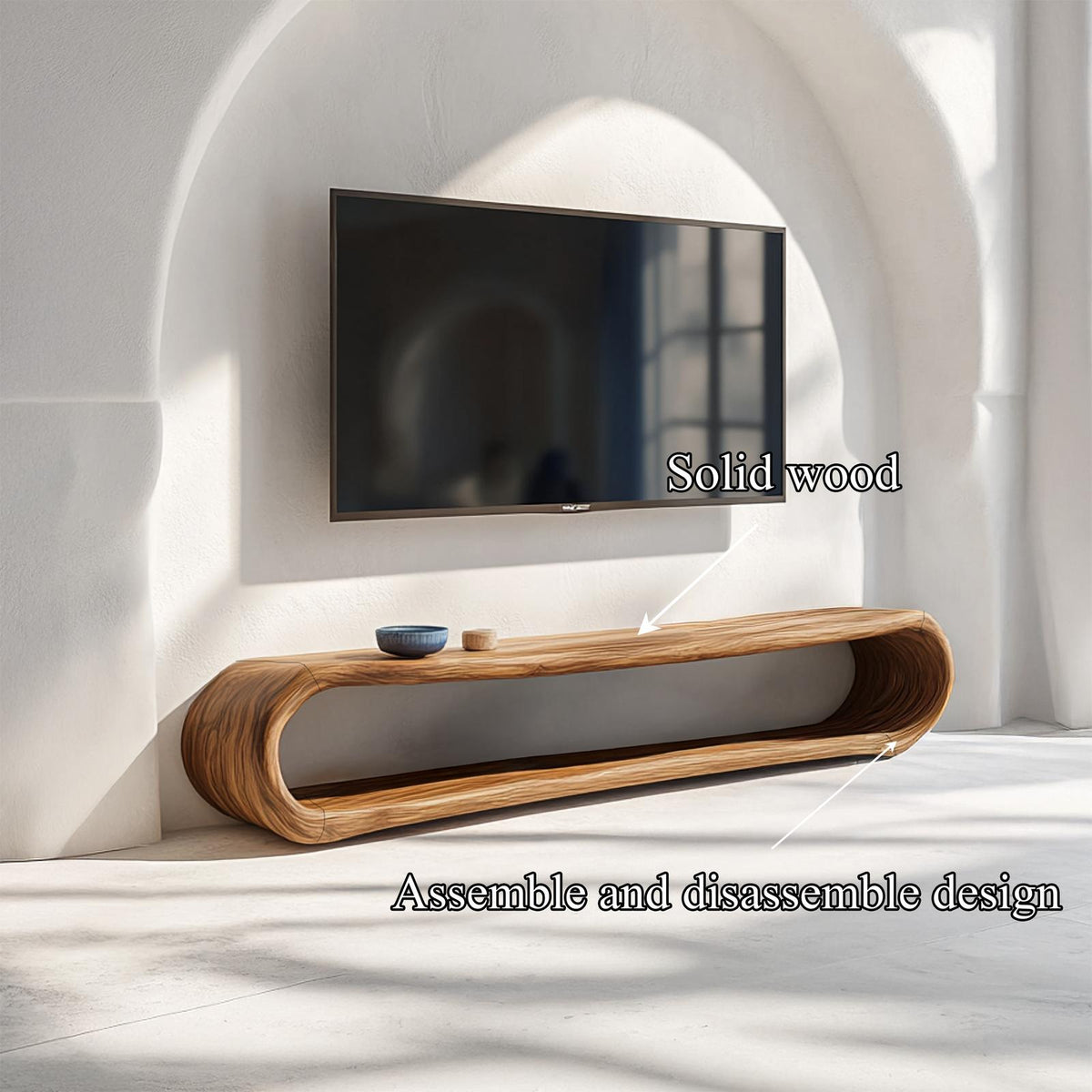 Mediterranean Organic TV Stand Living Room And Bedroom