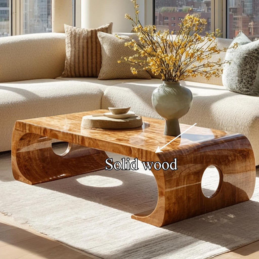 Mid Century Wood Coffee Table, Living Room Accent Decor Center Table, Model