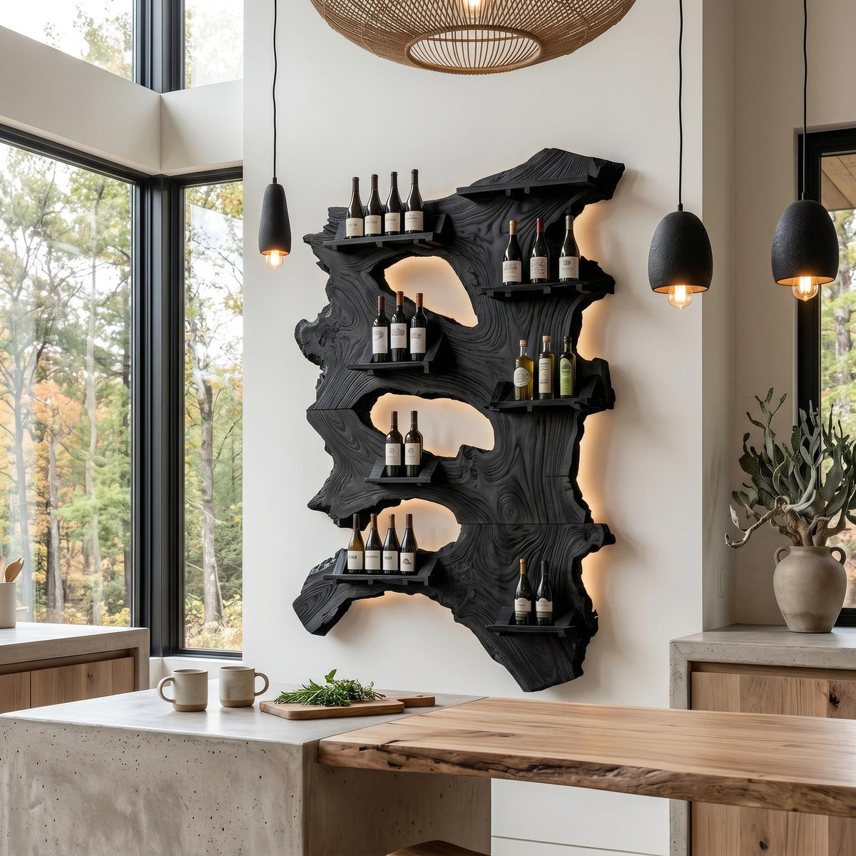 Farmhouse Wine Rack For Furniture Functional Decor