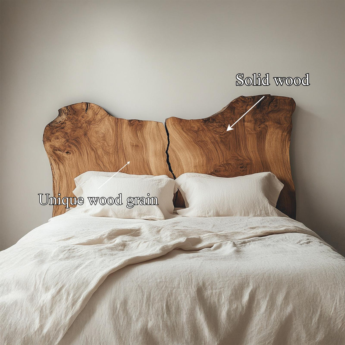 Rustic Split Headboard For Bedroom And Sleeping Space