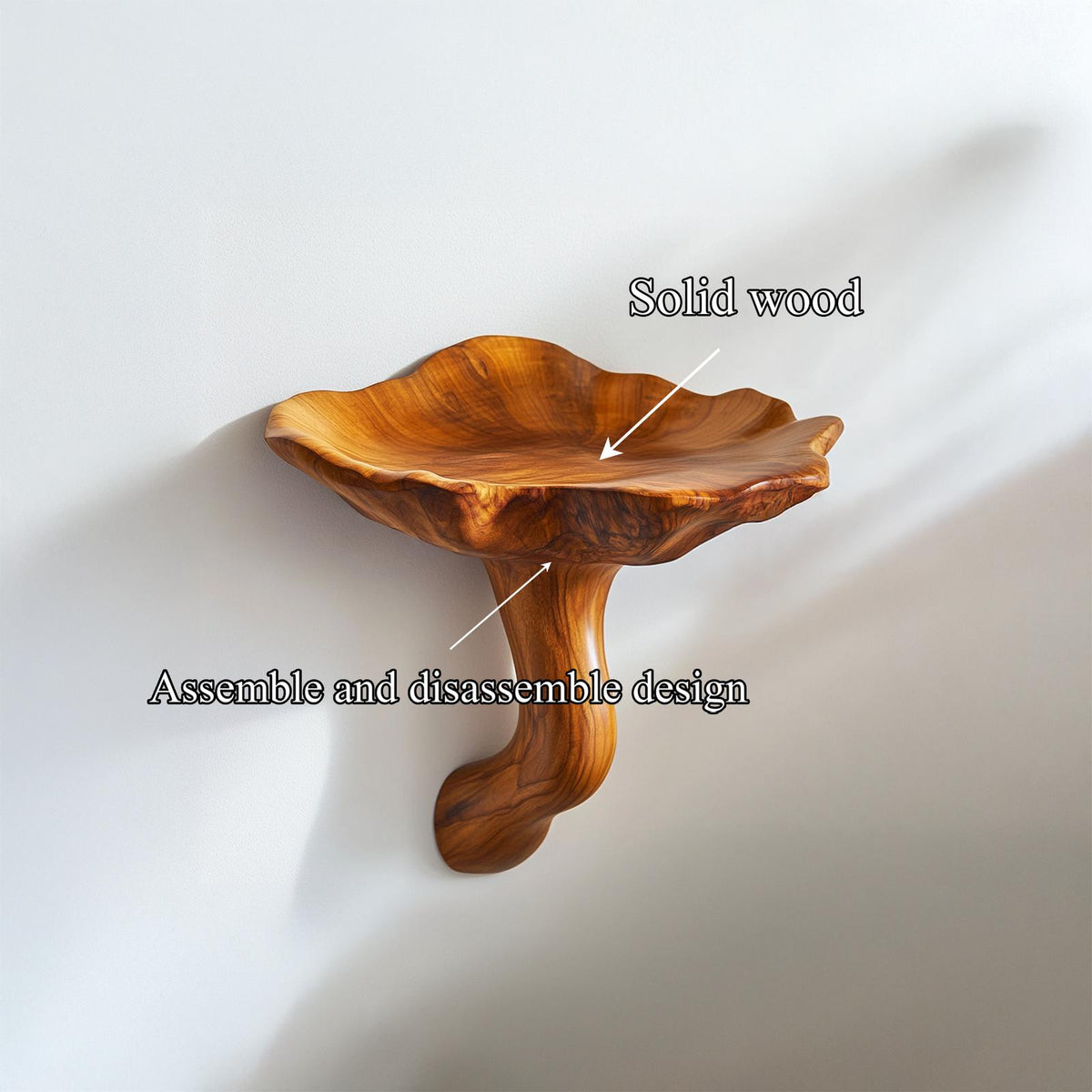 Organic Modern Floating Wall Shelf For Bedroom