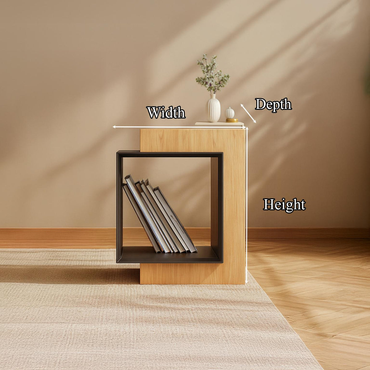 Mid Century End Table Living Room Space