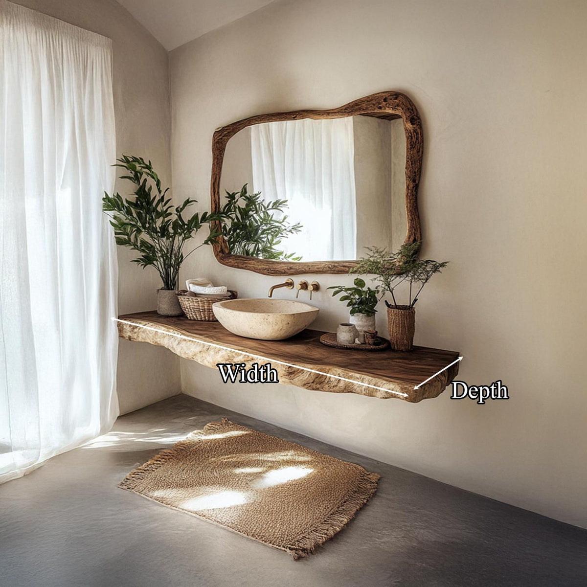 Rustic Single Sink Vanity Bathroom