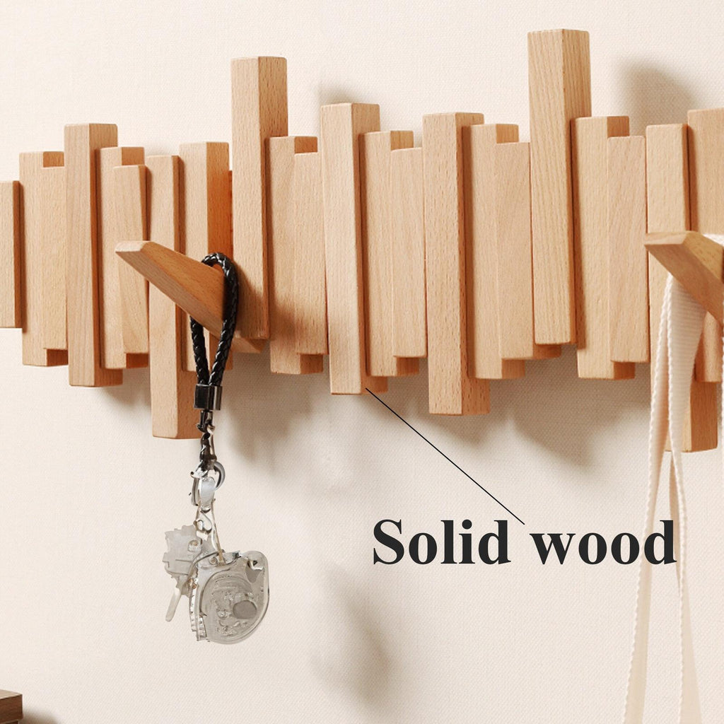 Walnut Wood Piano Coat Rack