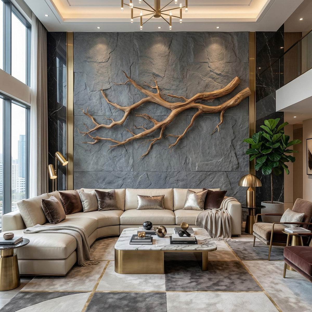 Modern Farmhouse Driftwood Branch Wall Decor Living Room