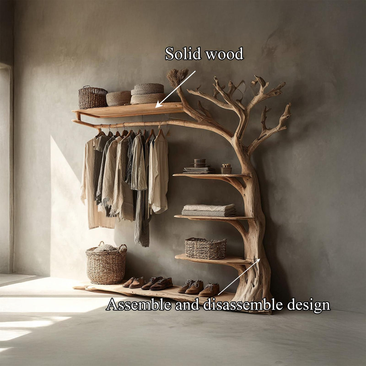 Midcentury Tree Coat Rack Entryway