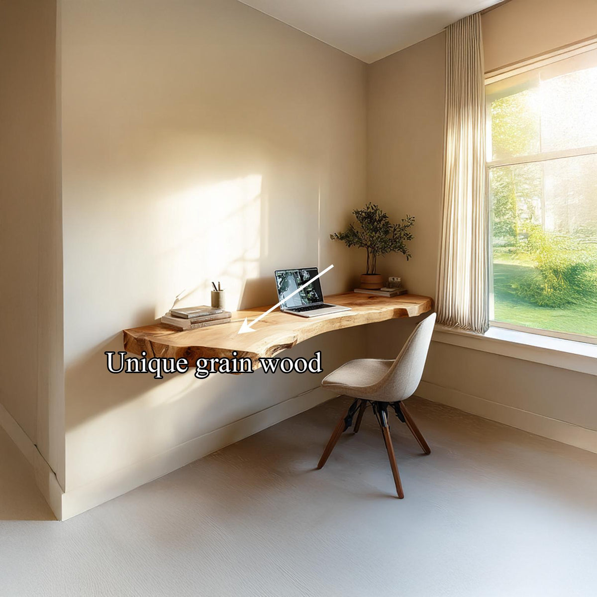 Mid Century Floating Desk Living Home Office