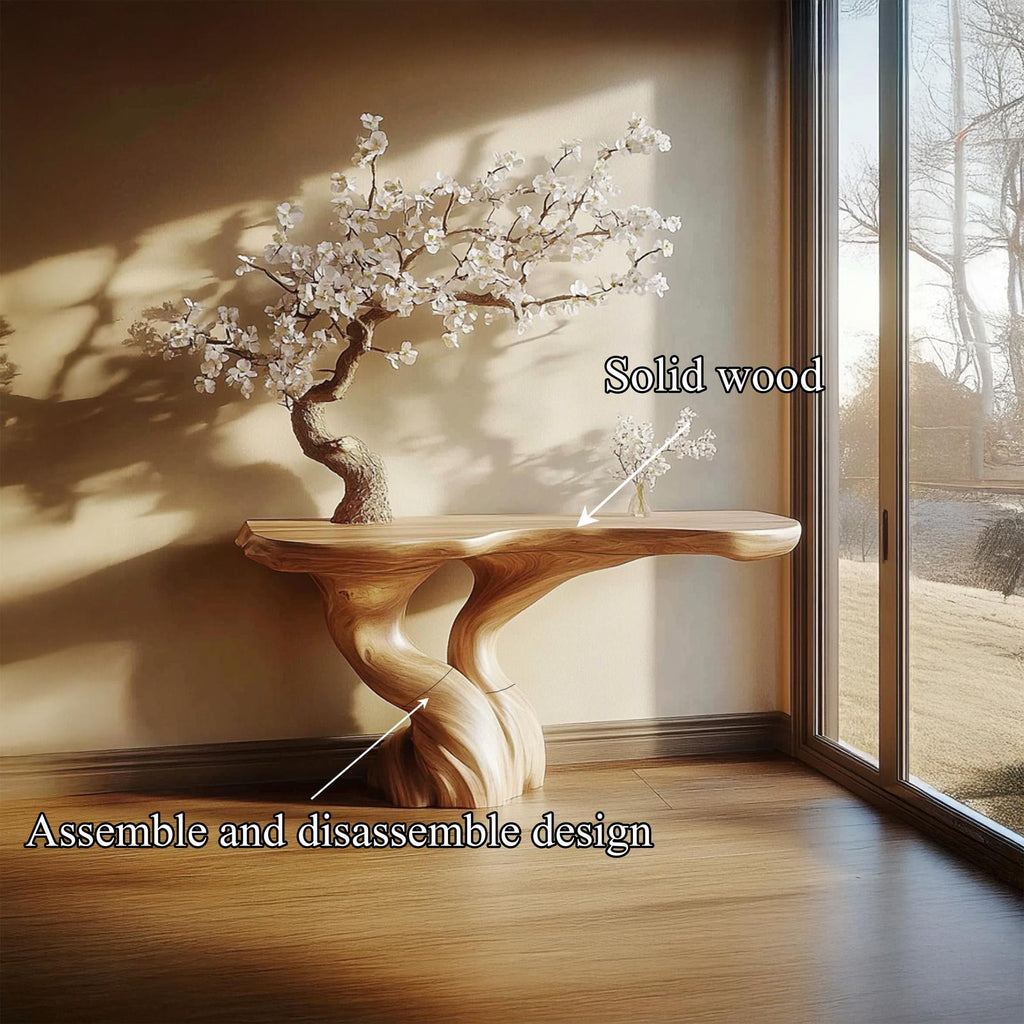 Rustic Solid Wood Console Table, Entryway & Living Room Accent Table, Farmhouse Wooden Hallway Table, Model