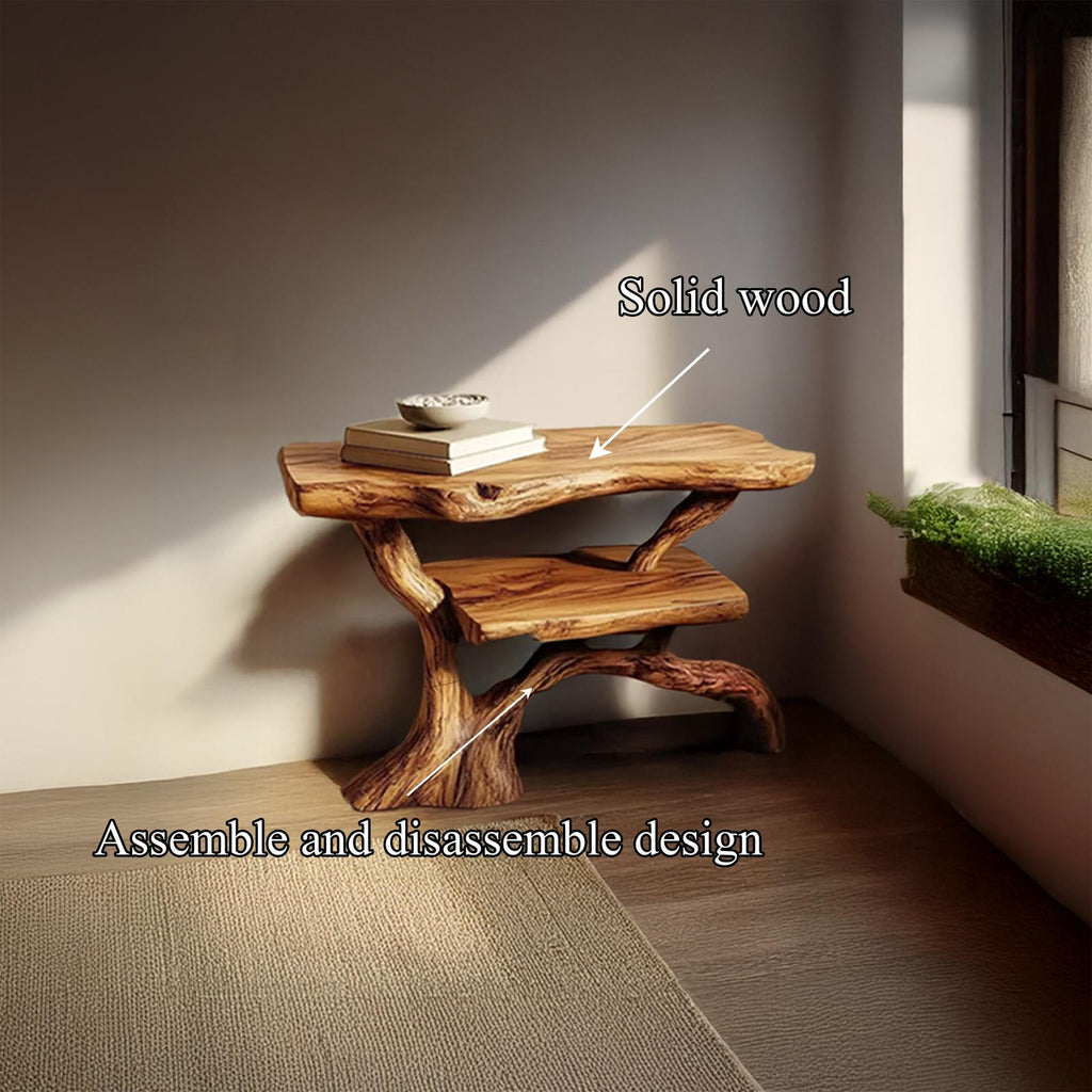 Rustic Solid Wood Console Table, Entryway & Living Room Accent Sofa Table, Model