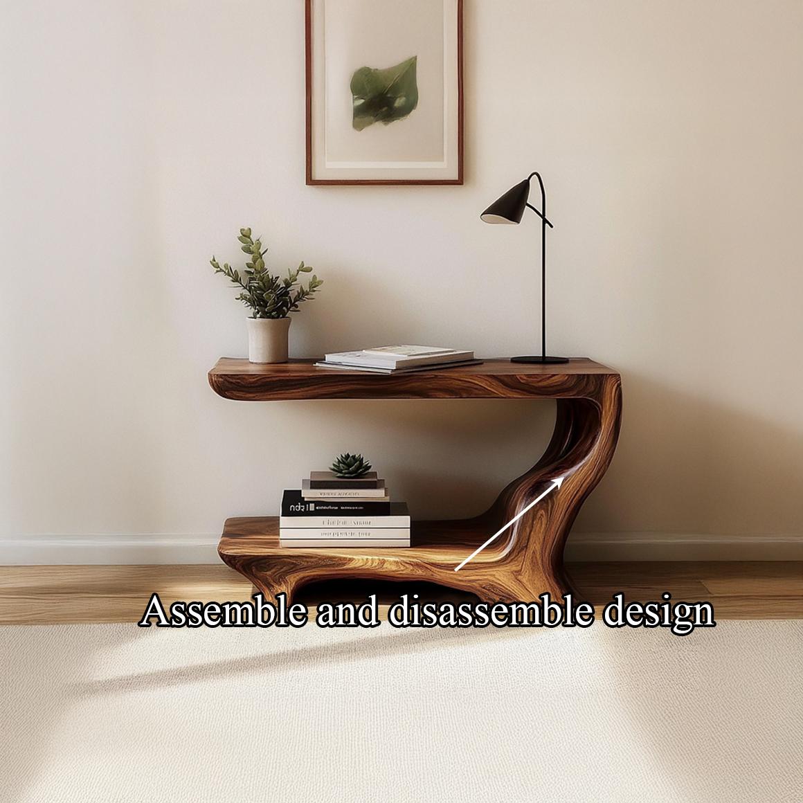 Mid-Century Side Table, Solid Wood End Table & Accent Bedside Nightstand for Living Room, Bedroom & Office