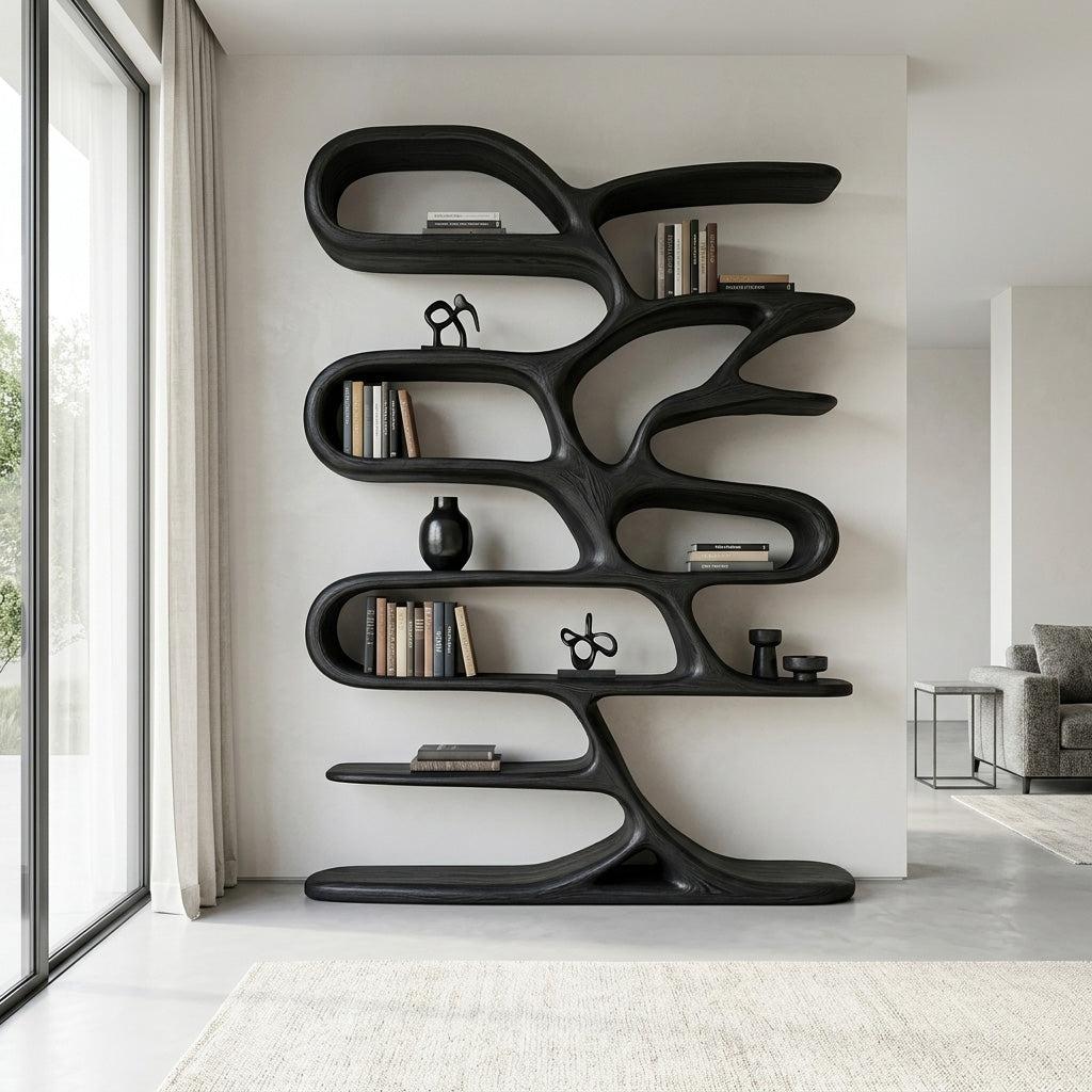 Contemporary Wooden Bookcase For Minimalist Living Room Decor RTTHHNBS158