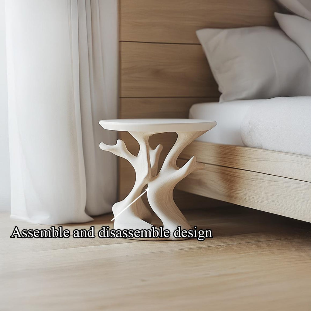 Mid-Century Nightstand, Solid Wood Bedside Table, Modern Accent Side Table for Bedroom & Living Room Decor