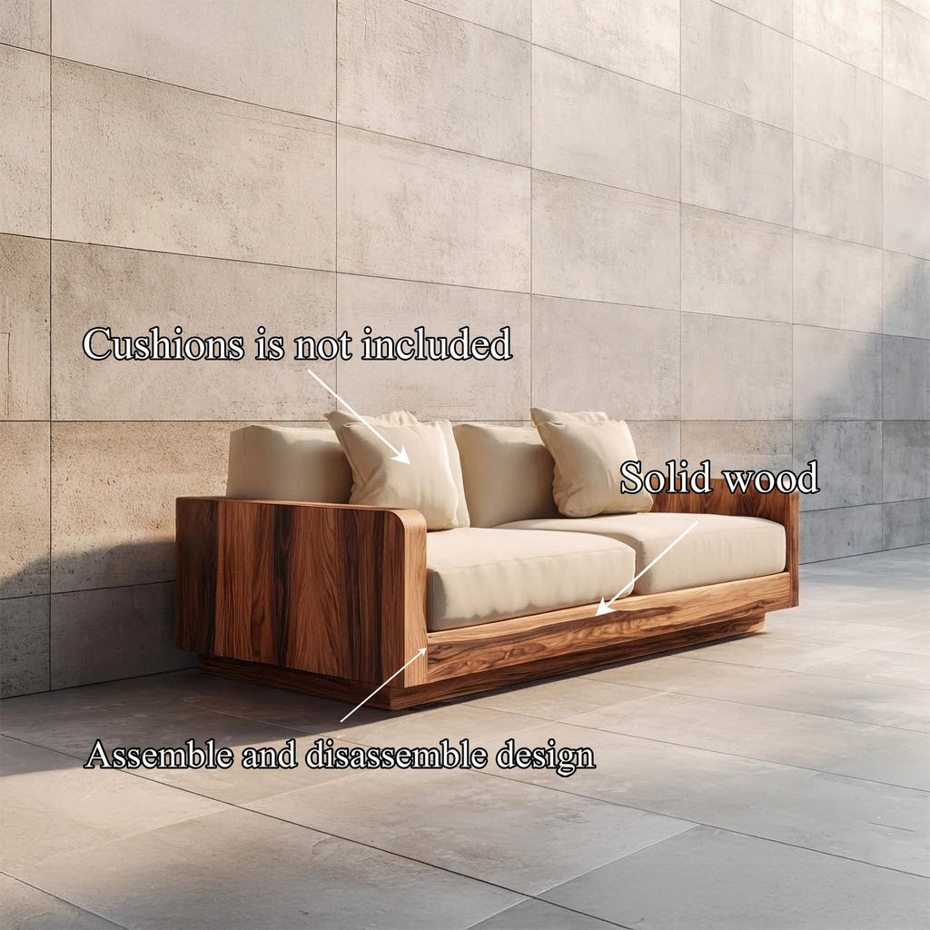 Minimal Structured Sofa Frame Solid Wood Box Form Living Room And Lounge