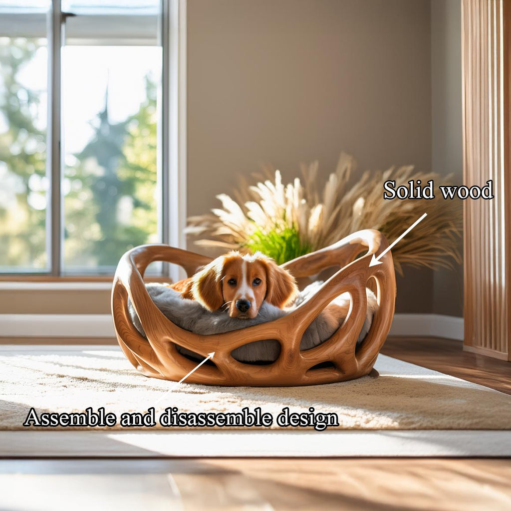Rustic Artistic Pet Bed For Living Room Or Living Space