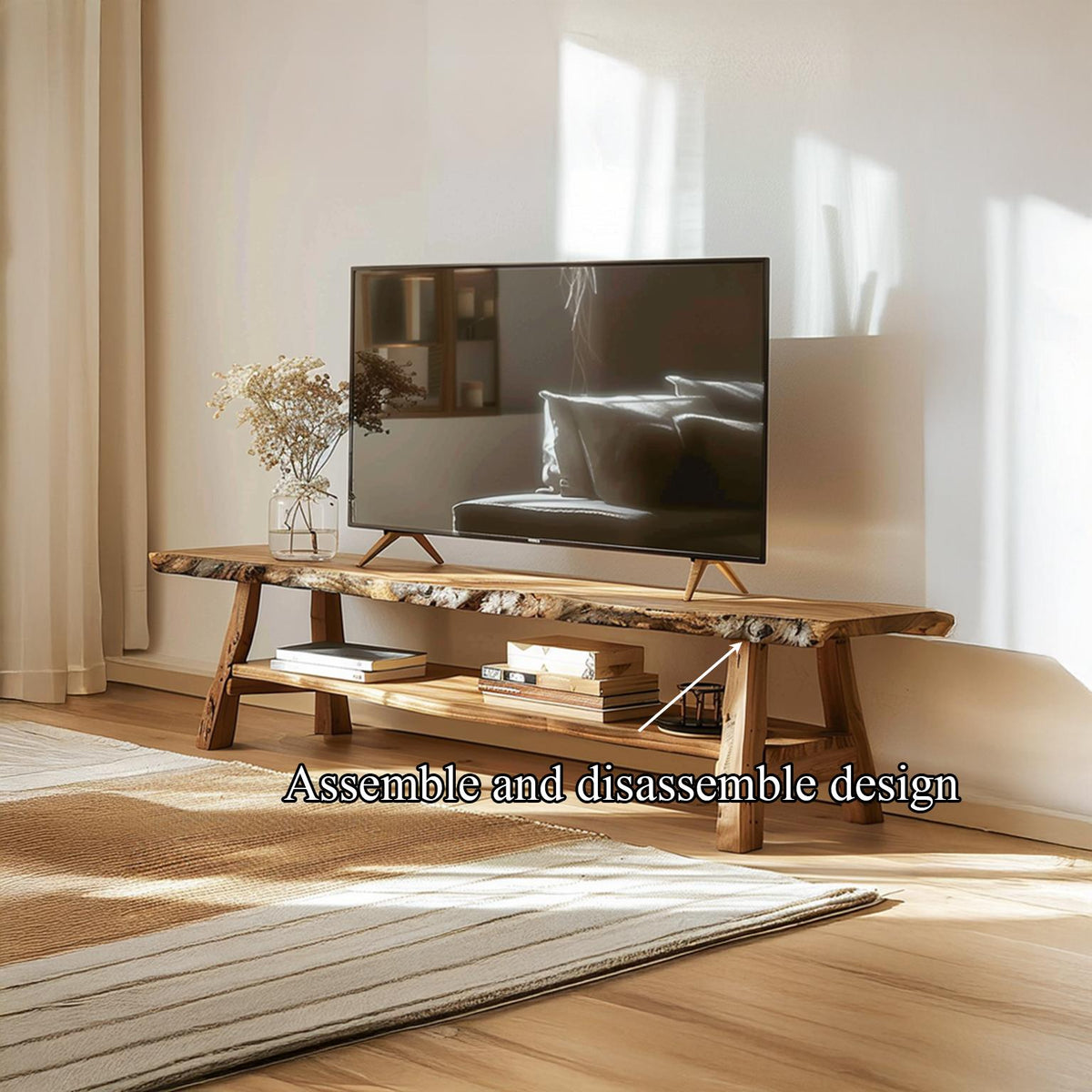 Rustic Console TV Stand Bedroom