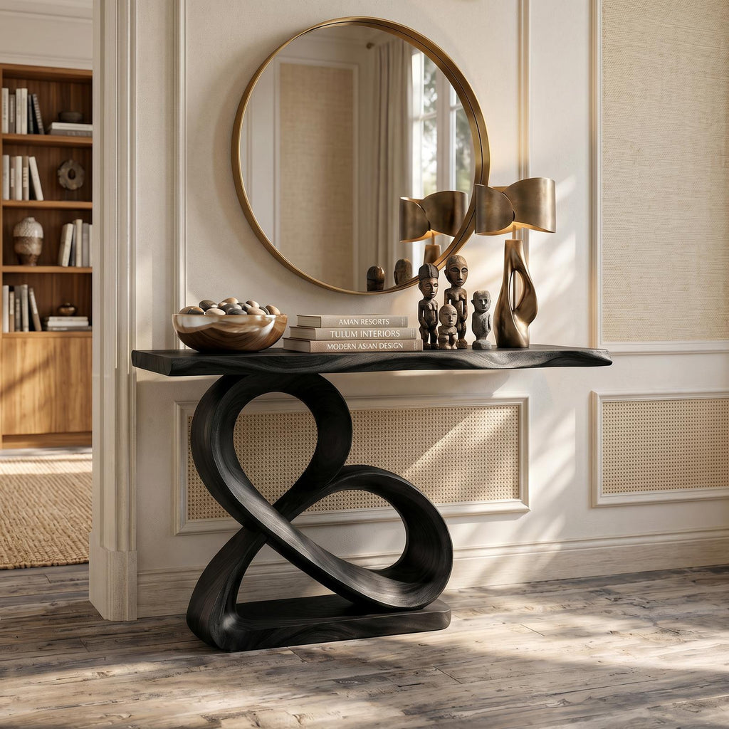 Luxury Loop Base Console Table Designer Hallway