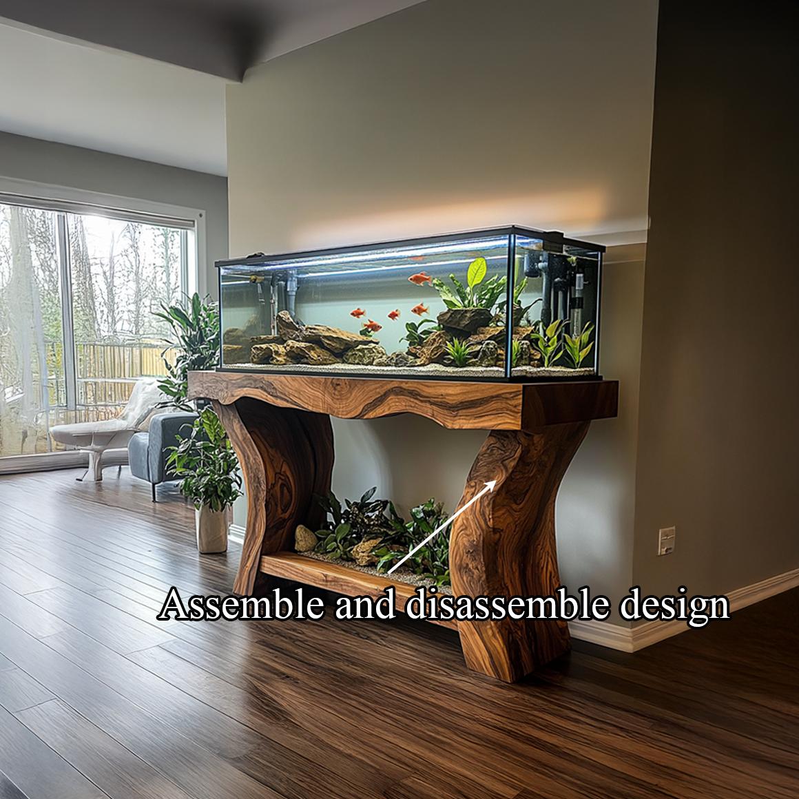 Rustic Organic Luxury Aquarium Stand Living Room Or Sunroom