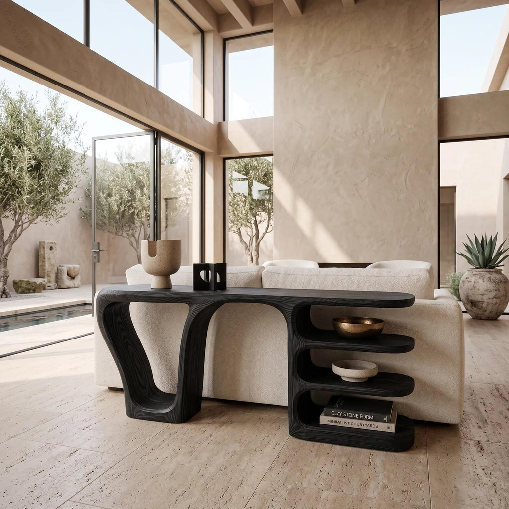 Minimalist Layered Console Table For Living Room