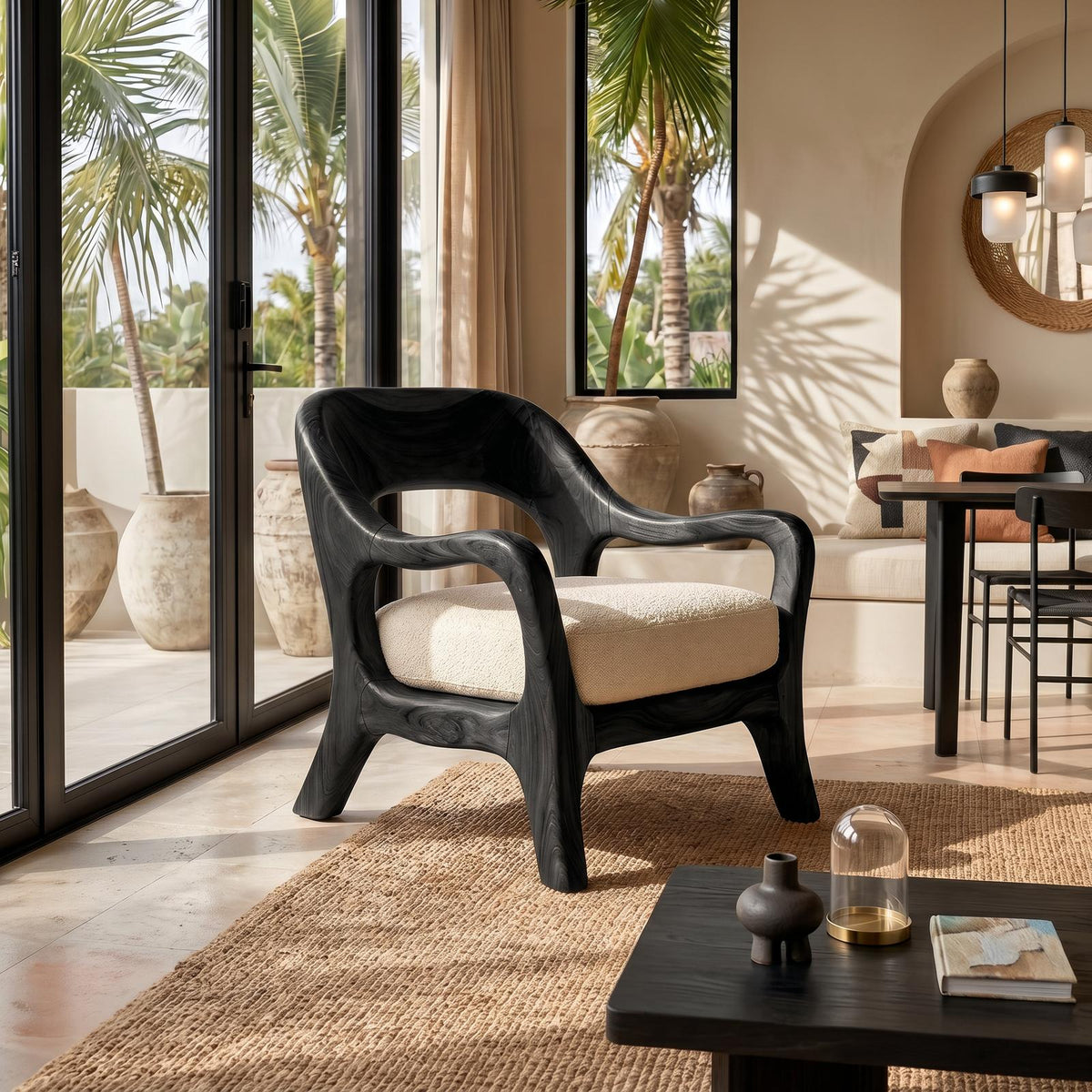 Organic Modern Statement Chair Luxury Living Space SILDTTRCHR010