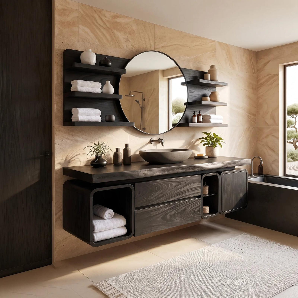 Modern Floating Bathroom Vanity Cabinet Primary Bathroom