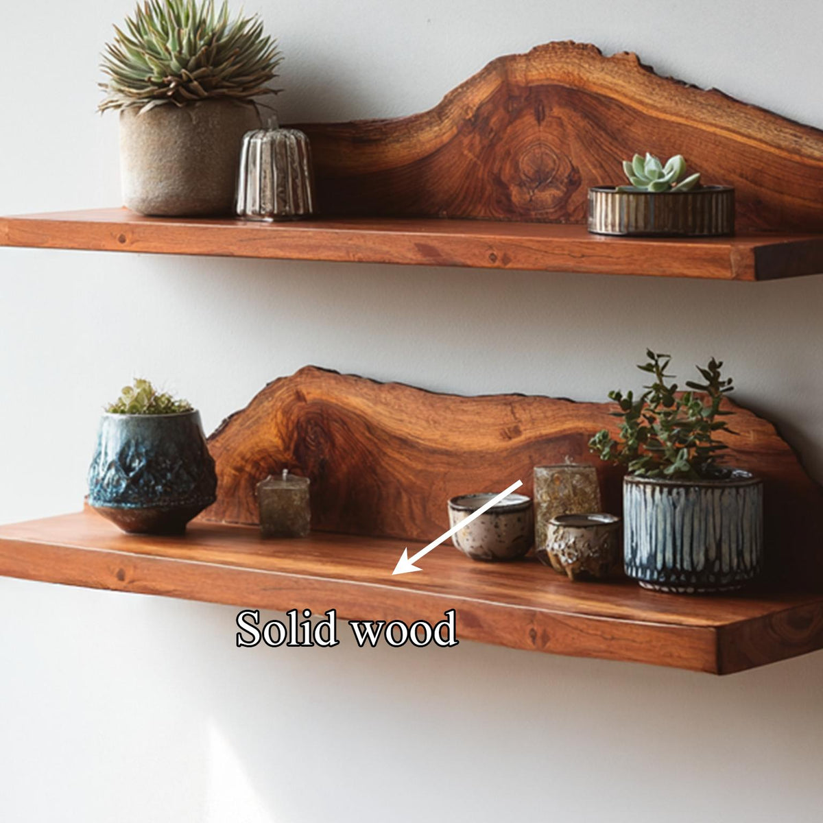 Rustic Floating Shelves Living Room Decoration Gift