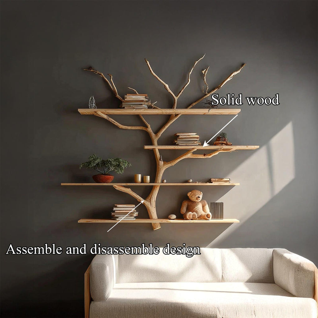 Rustic Book Tree Shelf Nursery Kids