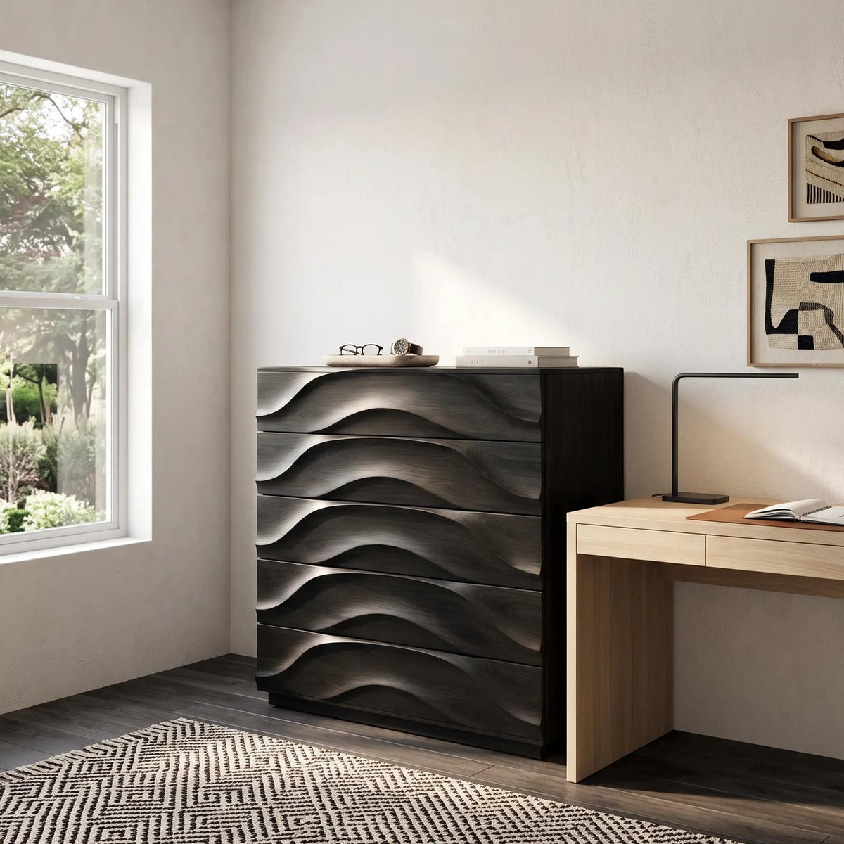 Minimalist Flowing Closet Dresser For Bedroom Space SILDTTNDR011