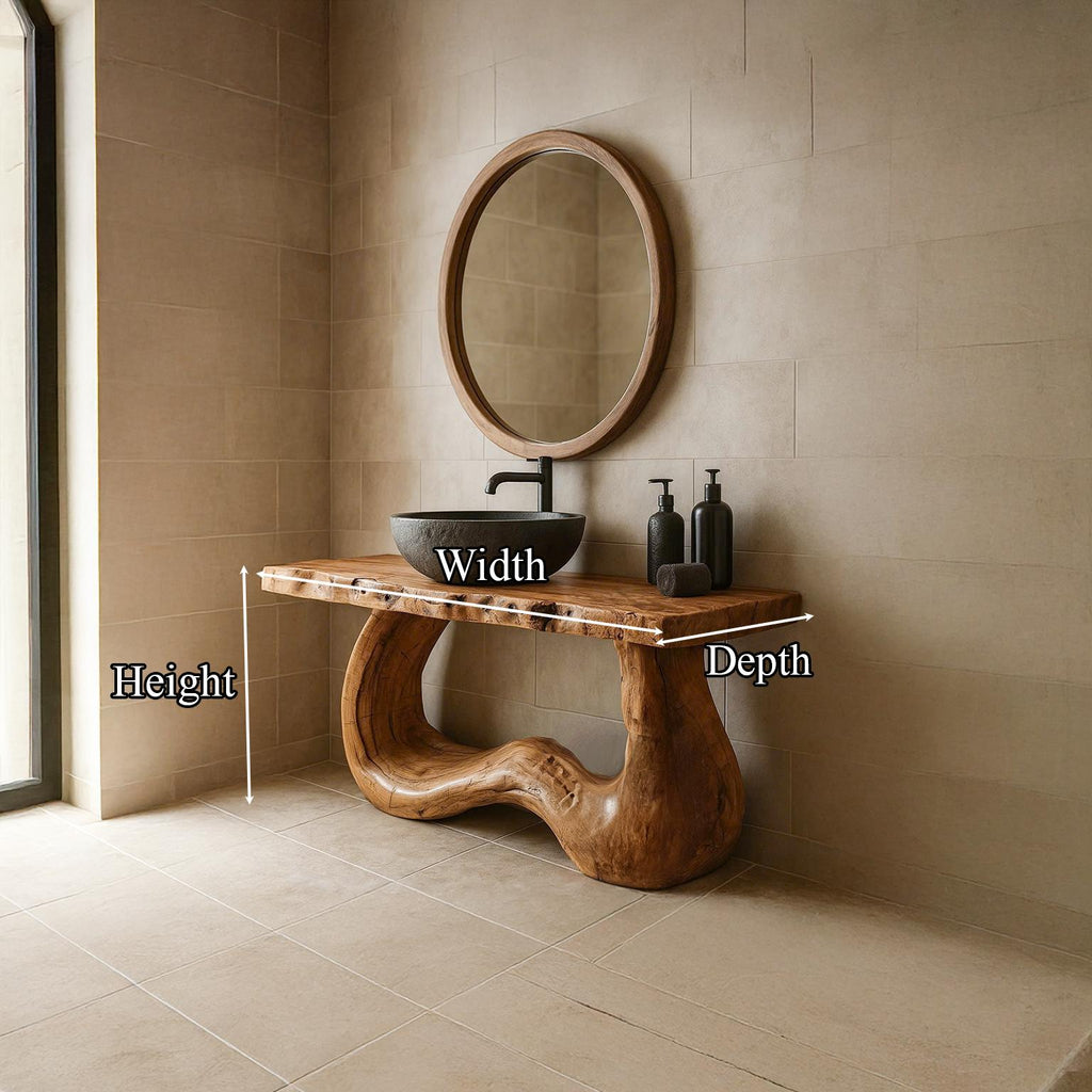 Rustic Live Edge Console Bathroom