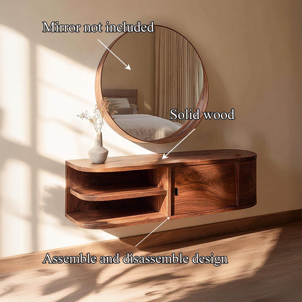 Spry Interior Rustic Bathroom Vanity Cabinet, Handcrafted Organic Solid Wood Single Sink Washstand, Farmhouse Floating Wall Storage SINLSABRV239