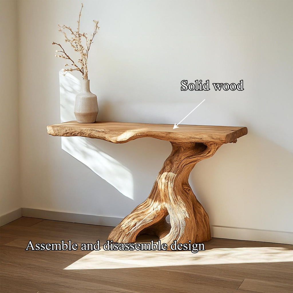 Rustic Solid Wood Console Table Entryway