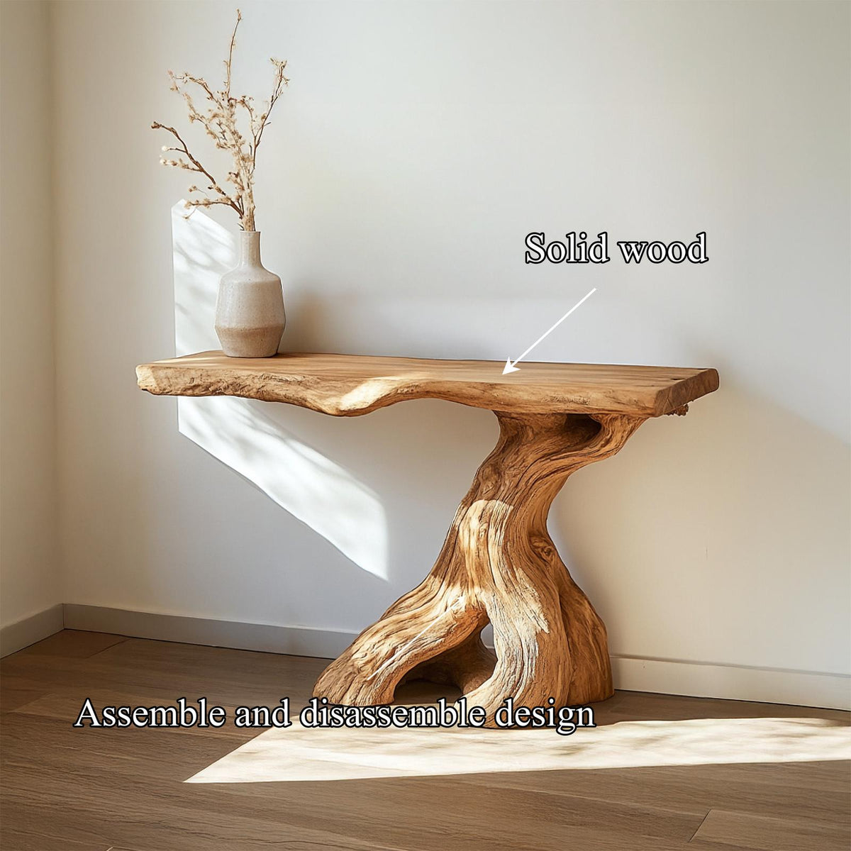 Rustic Solid Wood Console Table Entryway