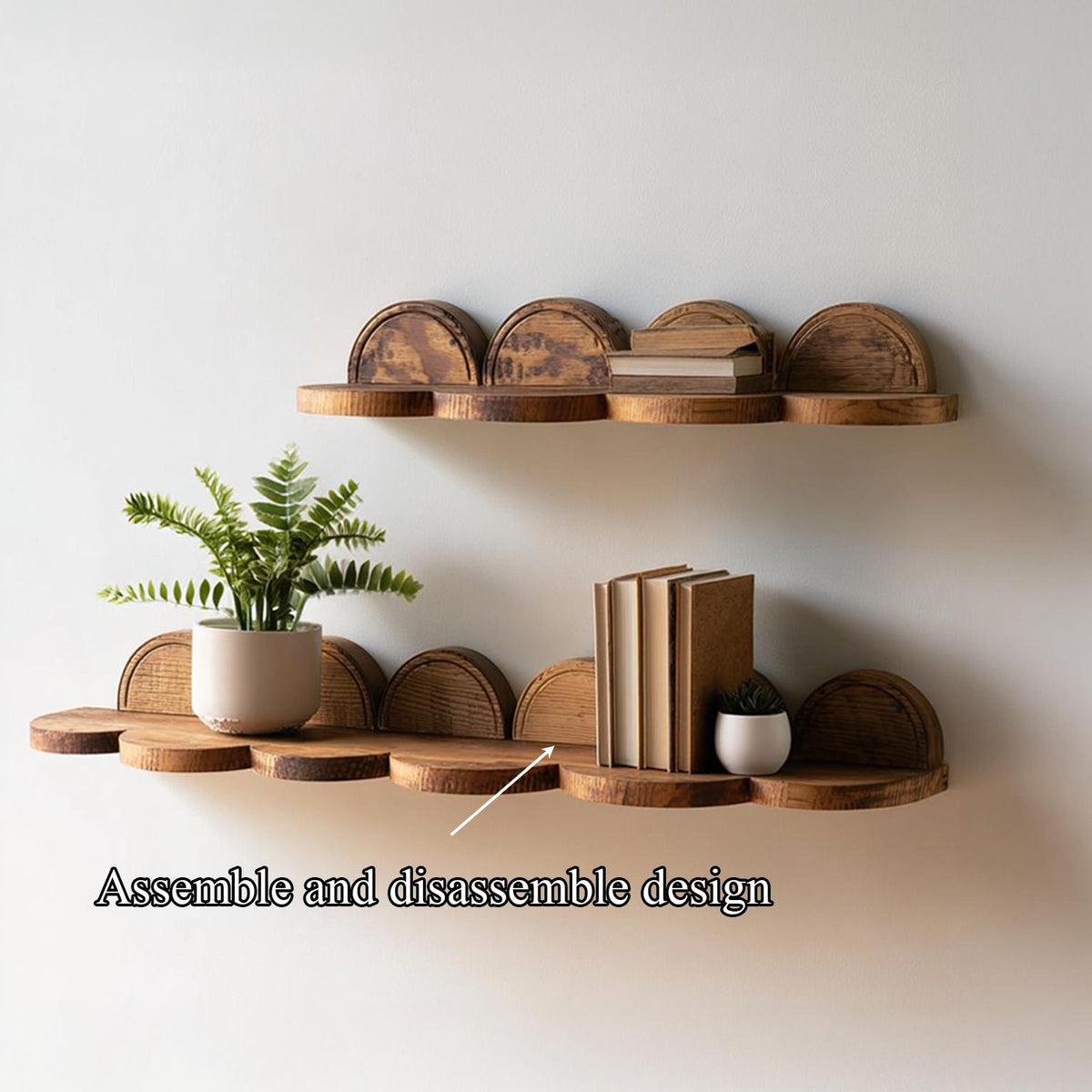 Floating Corner Shelf Solid Wood Home Accent Gift