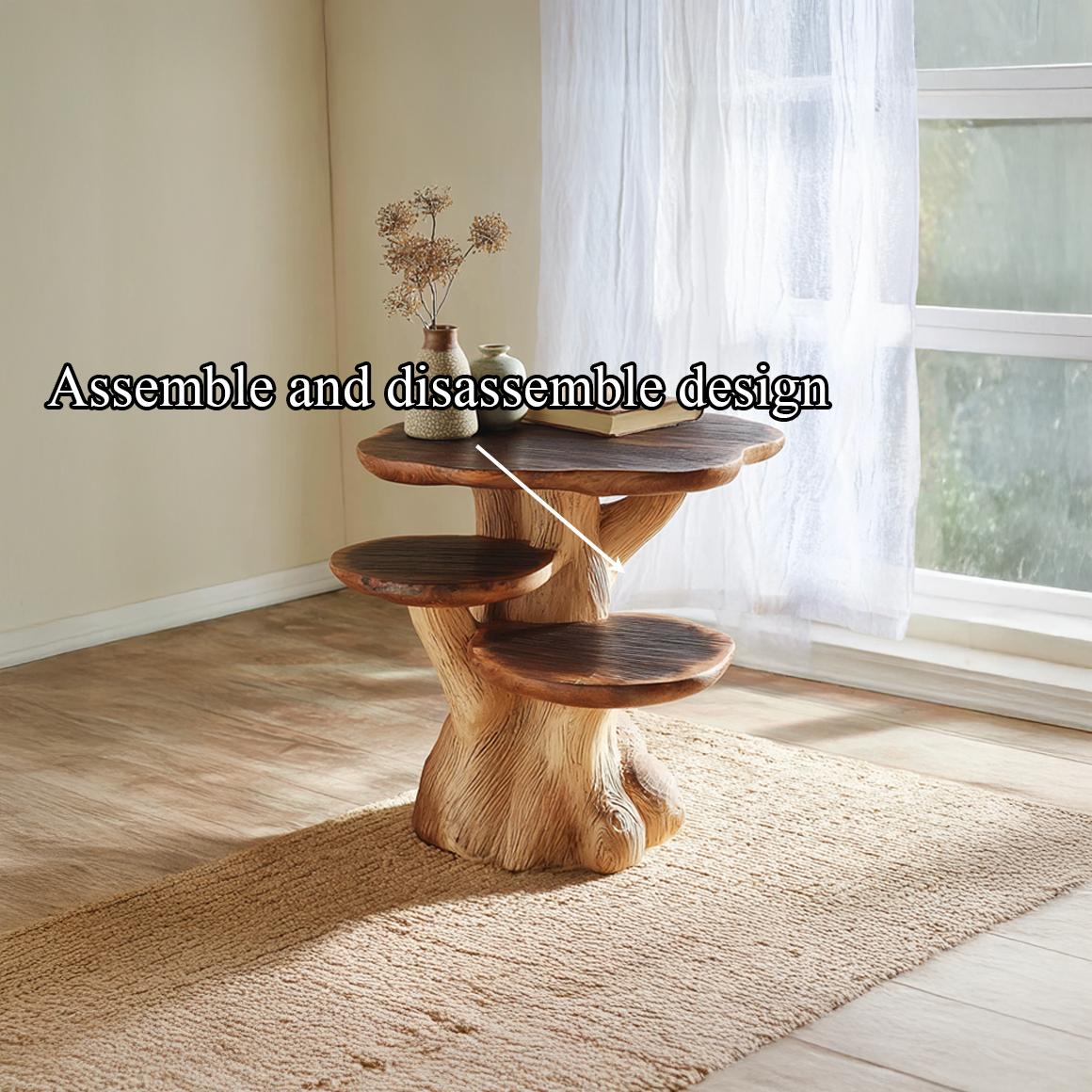 Rustic Mushroom End Table Living Room