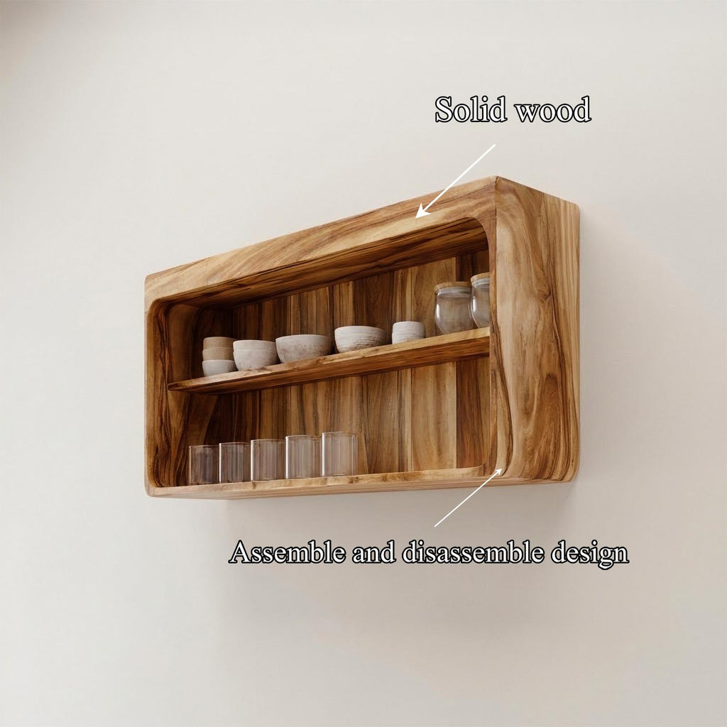 Rustic Wall Display Cabinet For Kitchen Or Dining Area