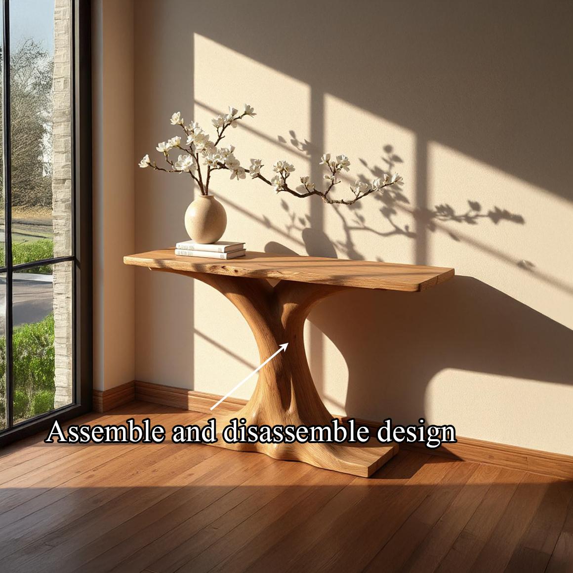Rustic Solid Wood Console Table, Hallway & Living Room Accent Table, Farmhouse Entryway Sofa Table, Model