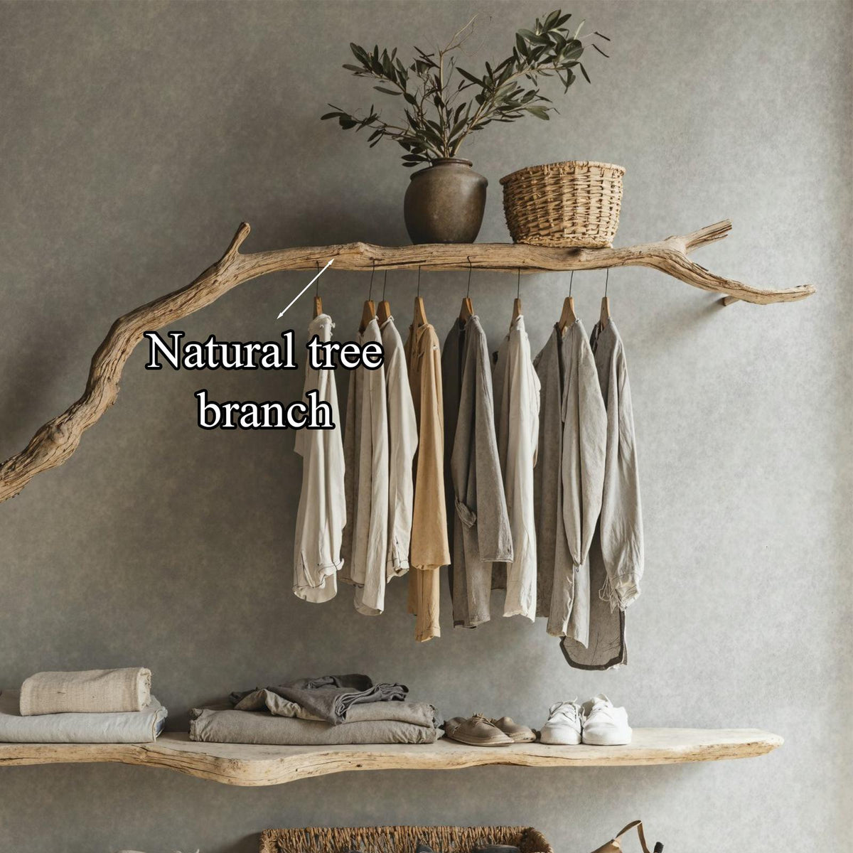 Tree Branch Standing Coat Rack Wall Mount Coat Rack Shoe Storage