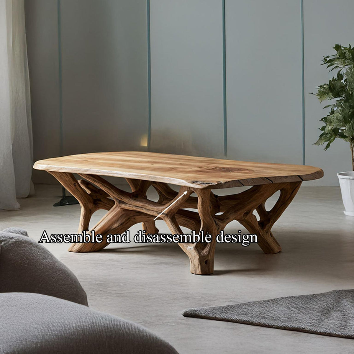 Coffee Table Solid Wood Scandinavian Minimalist Gift