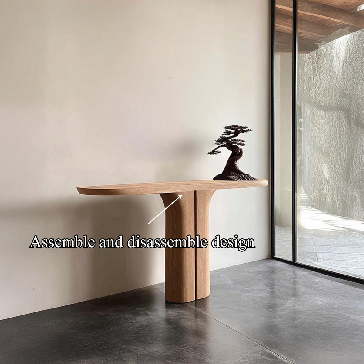 Midcentury Sculptural Console Table Living SINLSACS136